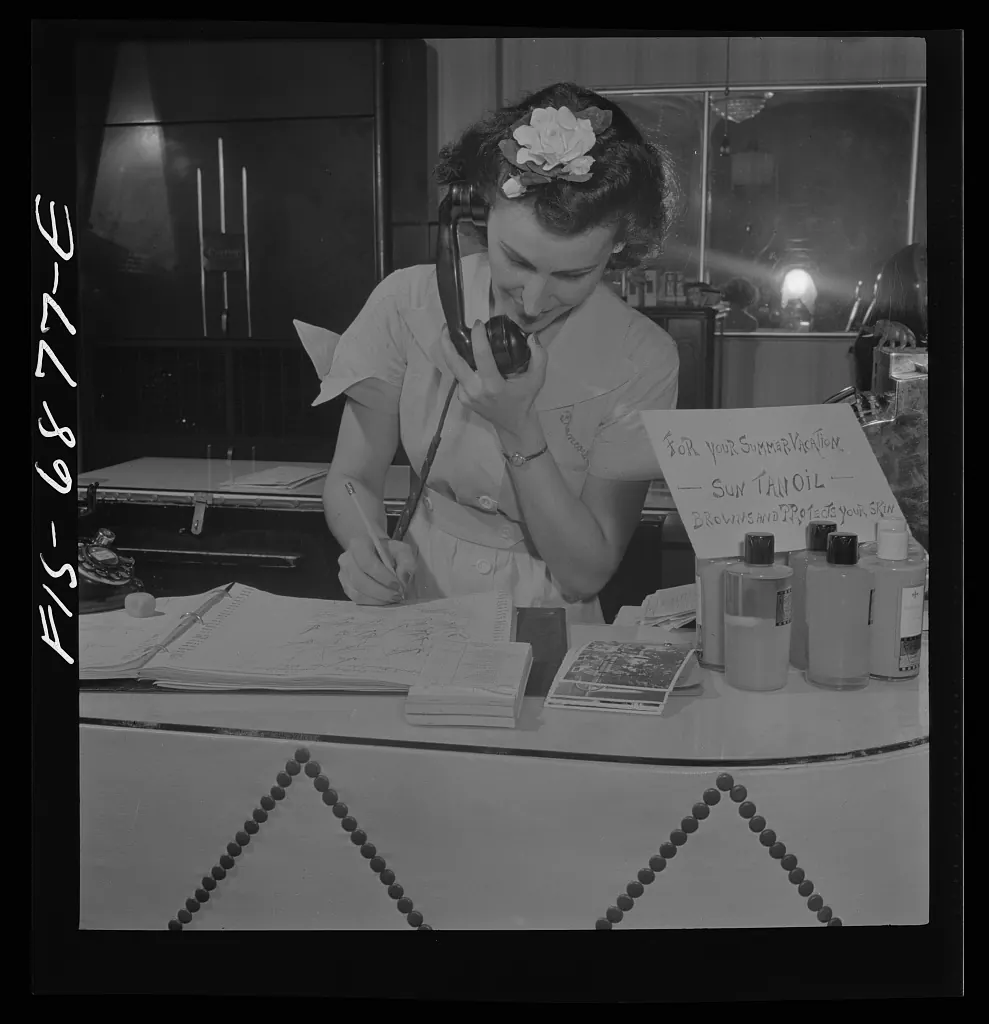 Beauty treatment consultation details being reviewed before an appointment