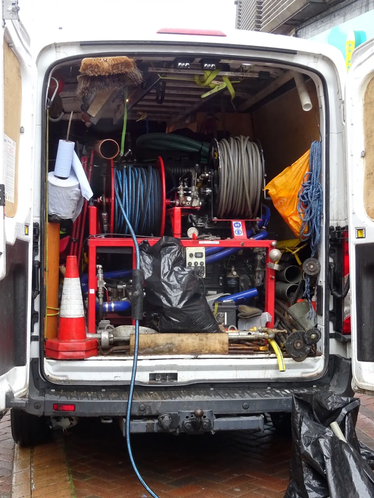 Organised plumbing service van ready for scheduled jobs