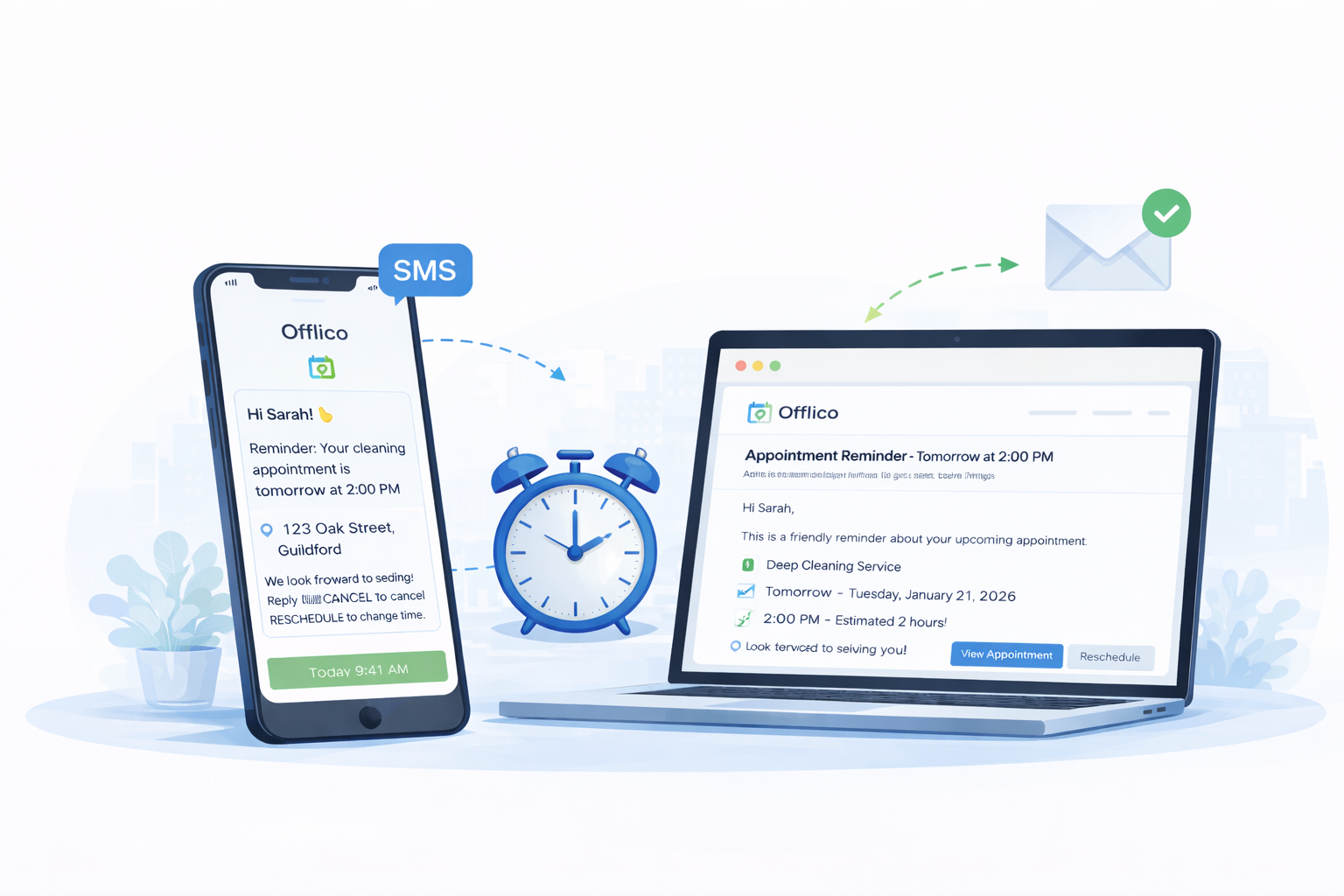 Automated client reminders inside Offlico